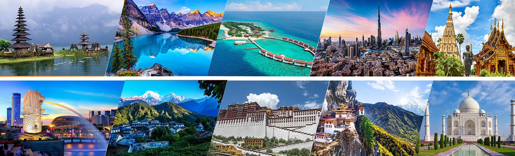 International and domestic travel destinations